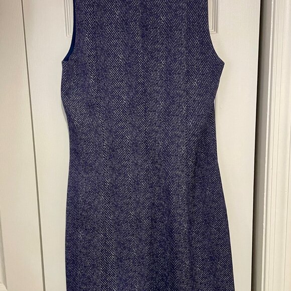 Banana Republic Pleated-Shoulder Blue Shift Dress - Size 10T - Picture 4 of 4